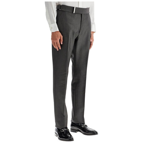 TOM FORD-Atticus Wool And Mohair Mikado Trousers -JOHN JULIA.