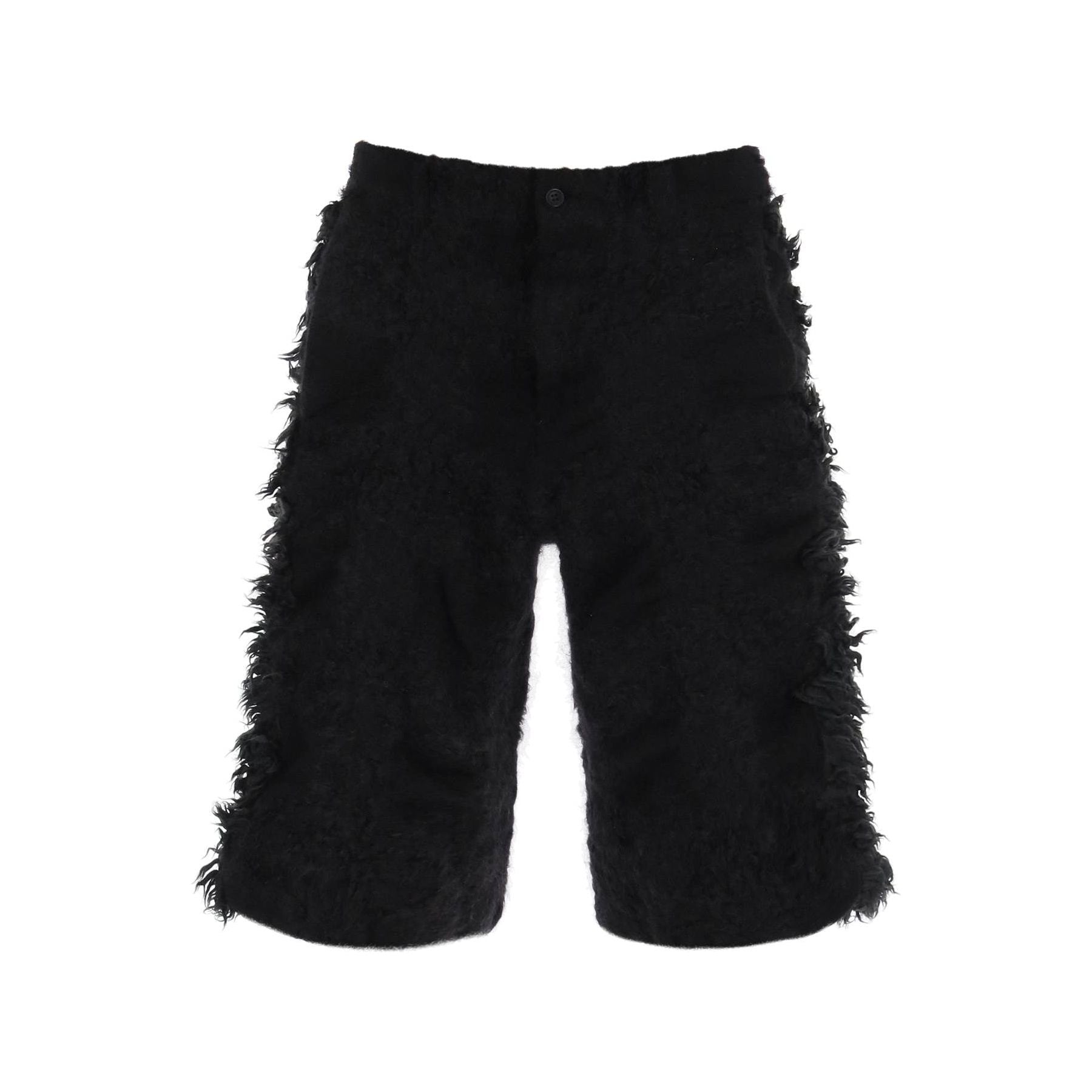 Fur Effect Knitted Shorts