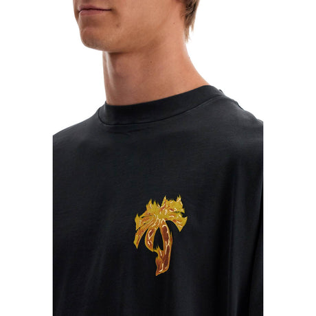 PALM ANGELS-"Burning Palm Oversized T -JOHN JULIA.