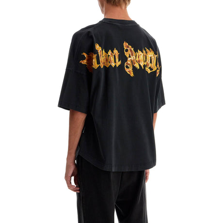 PALM ANGELS-"Burning Palm Oversized T -JOHN JULIA.