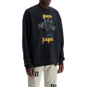 Brushed Cotton Palm Pencil Sweatshirt