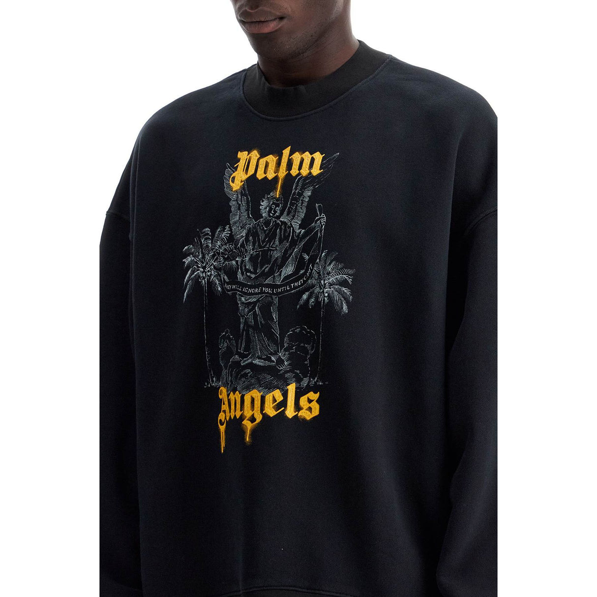 Brushed Cotton Palm Pencil Sweatshirt