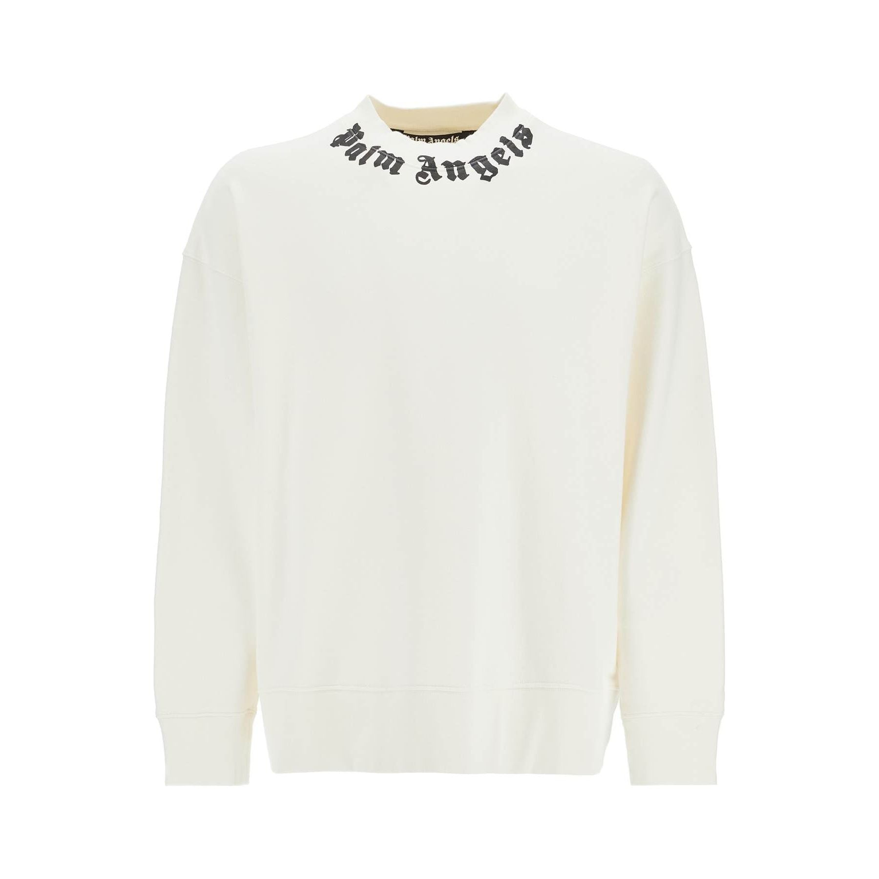 Cotton French Terry Crewneck Sweatshirt Logo Print