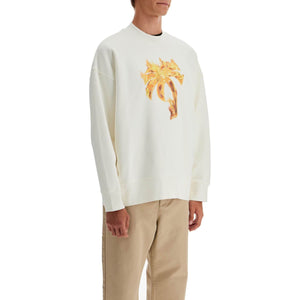 Cotton French Terry Burning Palm Oversized Sweatshirt