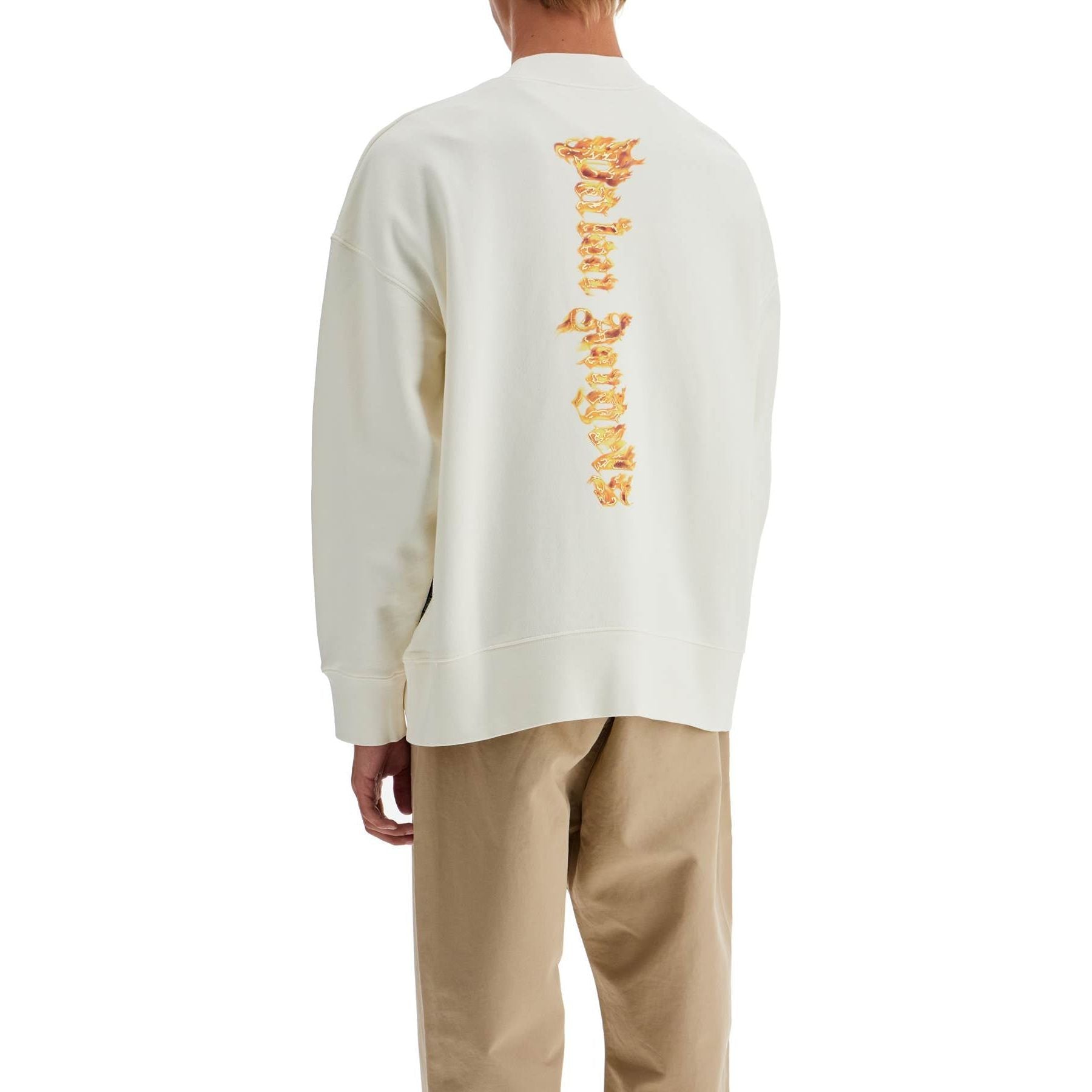 Cotton French Terry Burning Palm Oversized Sweatshirt