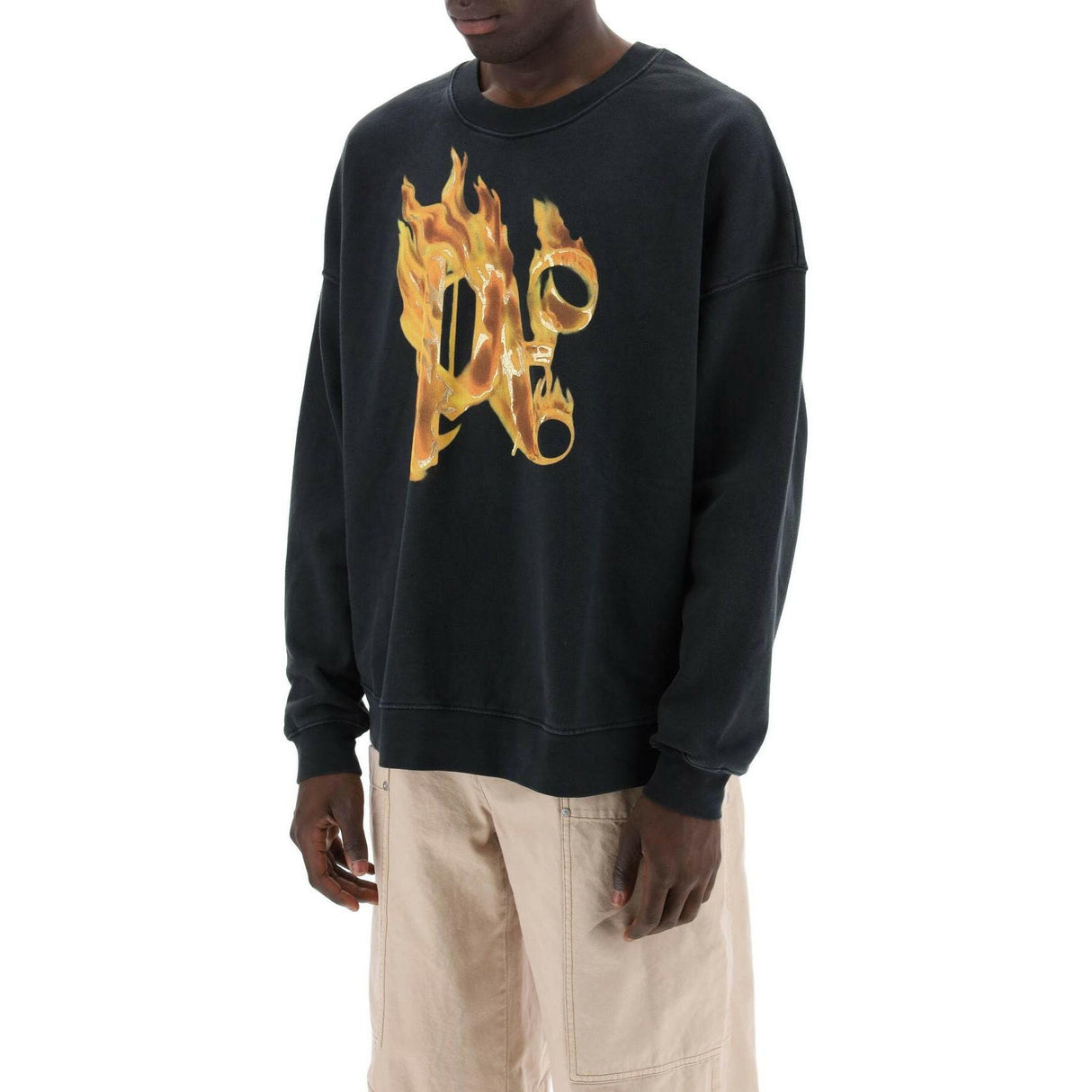 Burning Monogram Crewneck Sweatshirt.