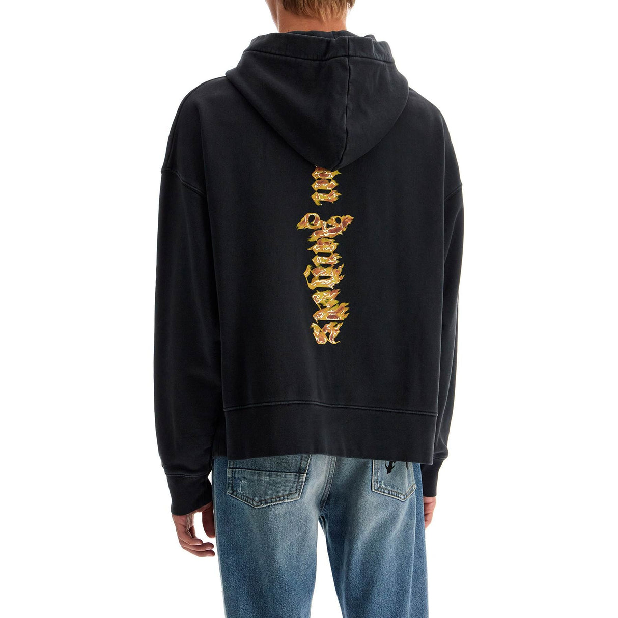 Cotton French Terry Burning Palm Oversized Hoodie