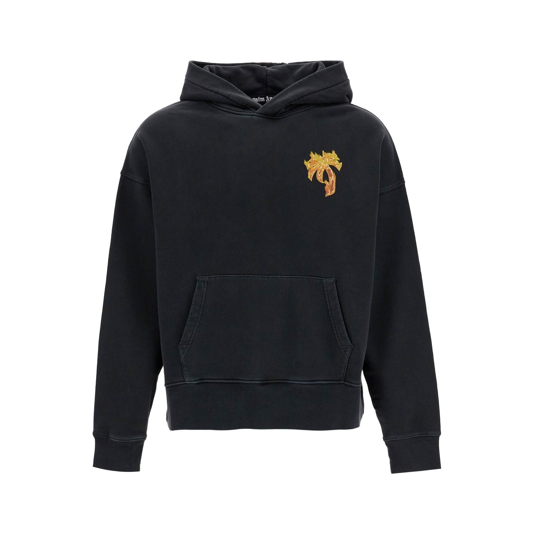 Cotton French Terry Burning Palm Oversized Hoodie