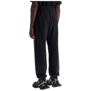 Cotton Slub Jersey Logo Print Joggers