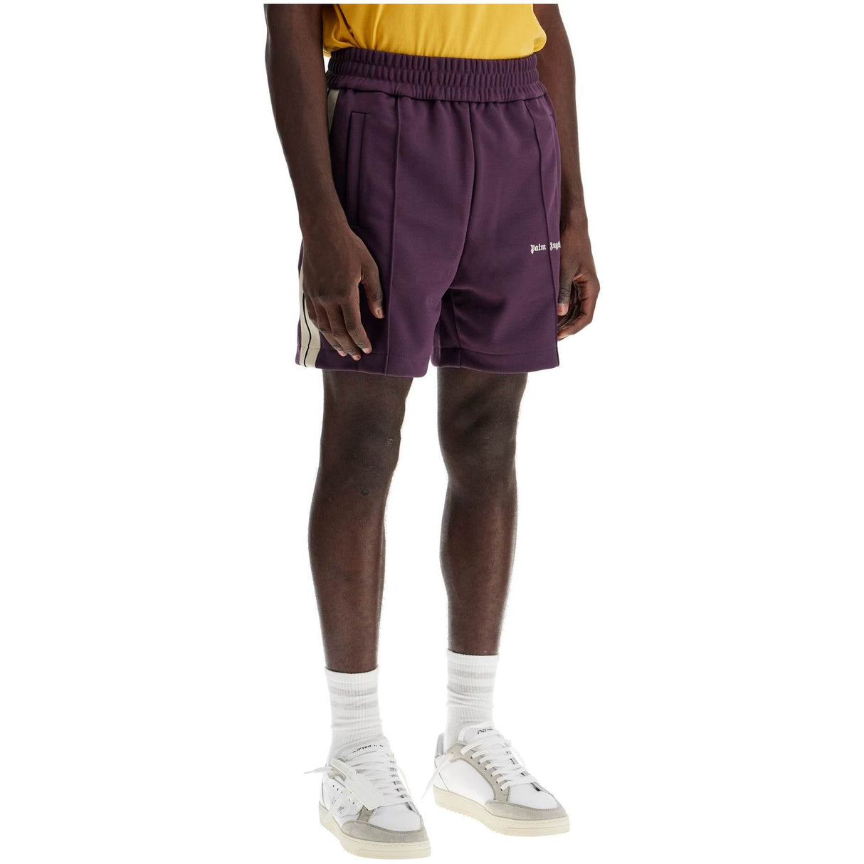 Technical Jersey Contrast Band Track Bermuda Shorts