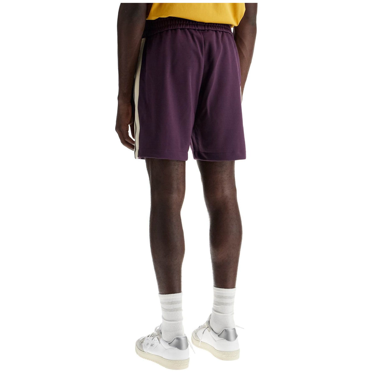 Technical Jersey Contrast Band Track Bermuda Shorts