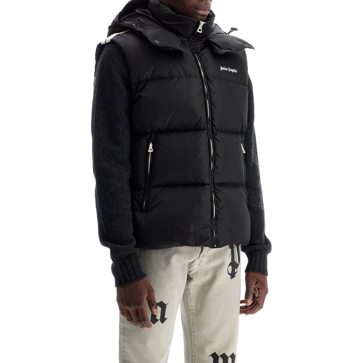 Quilted Technical Fabric Sleeveless Down Jacket