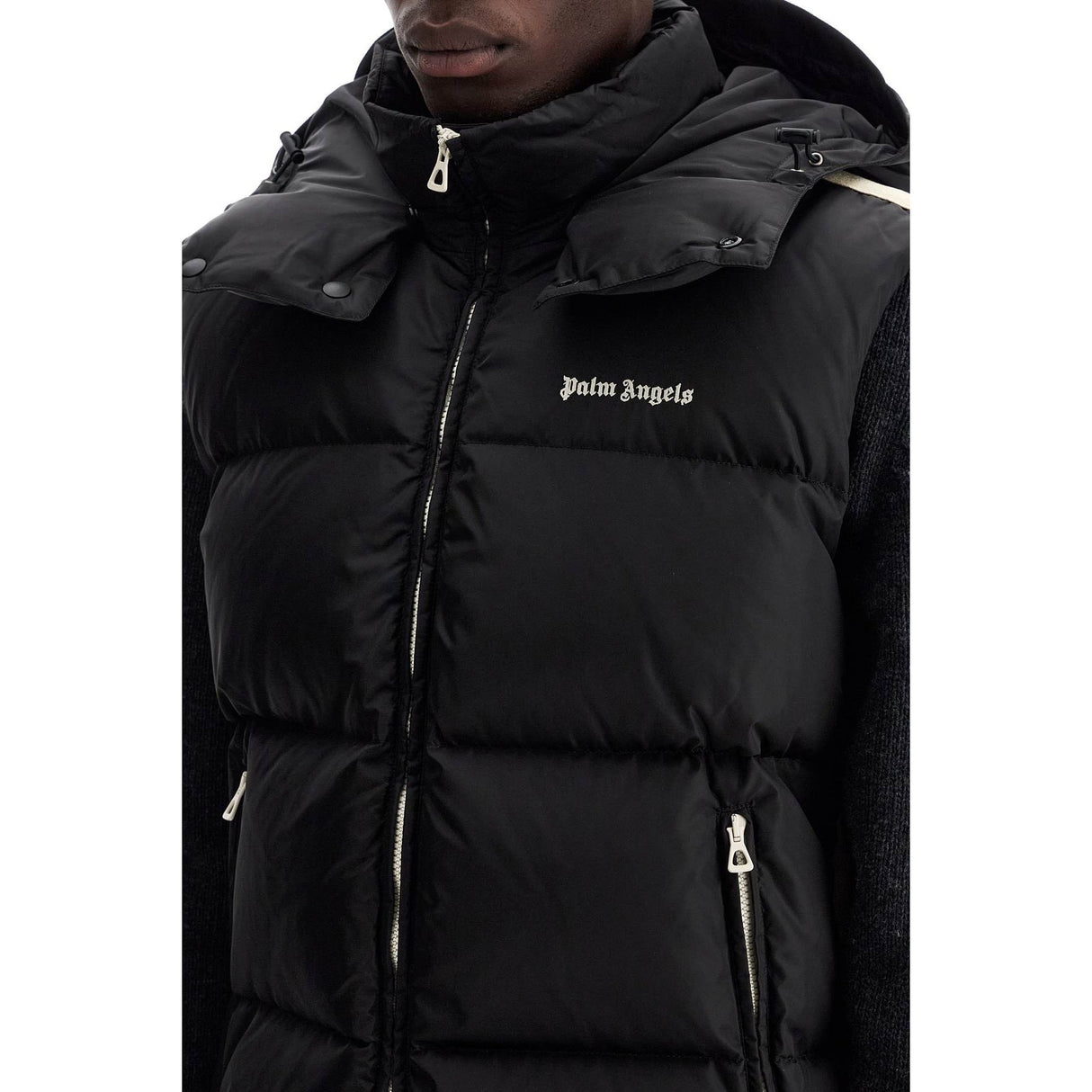 Quilted Technical Fabric Sleeveless Down Jacket