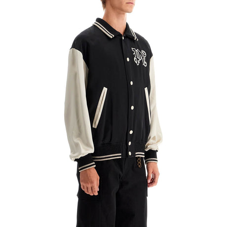 PALM ANGELS-Satin Varsity Jacket -JOHN JULIA.