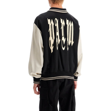 PALM ANGELS-Satin Varsity Jacket -JOHN JULIA.