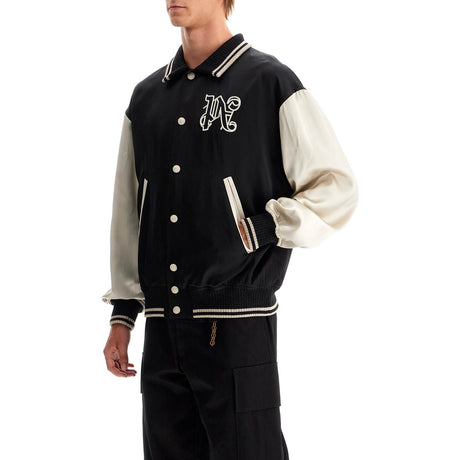 PALM ANGELS-Satin Varsity Jacket -JOHN JULIA.