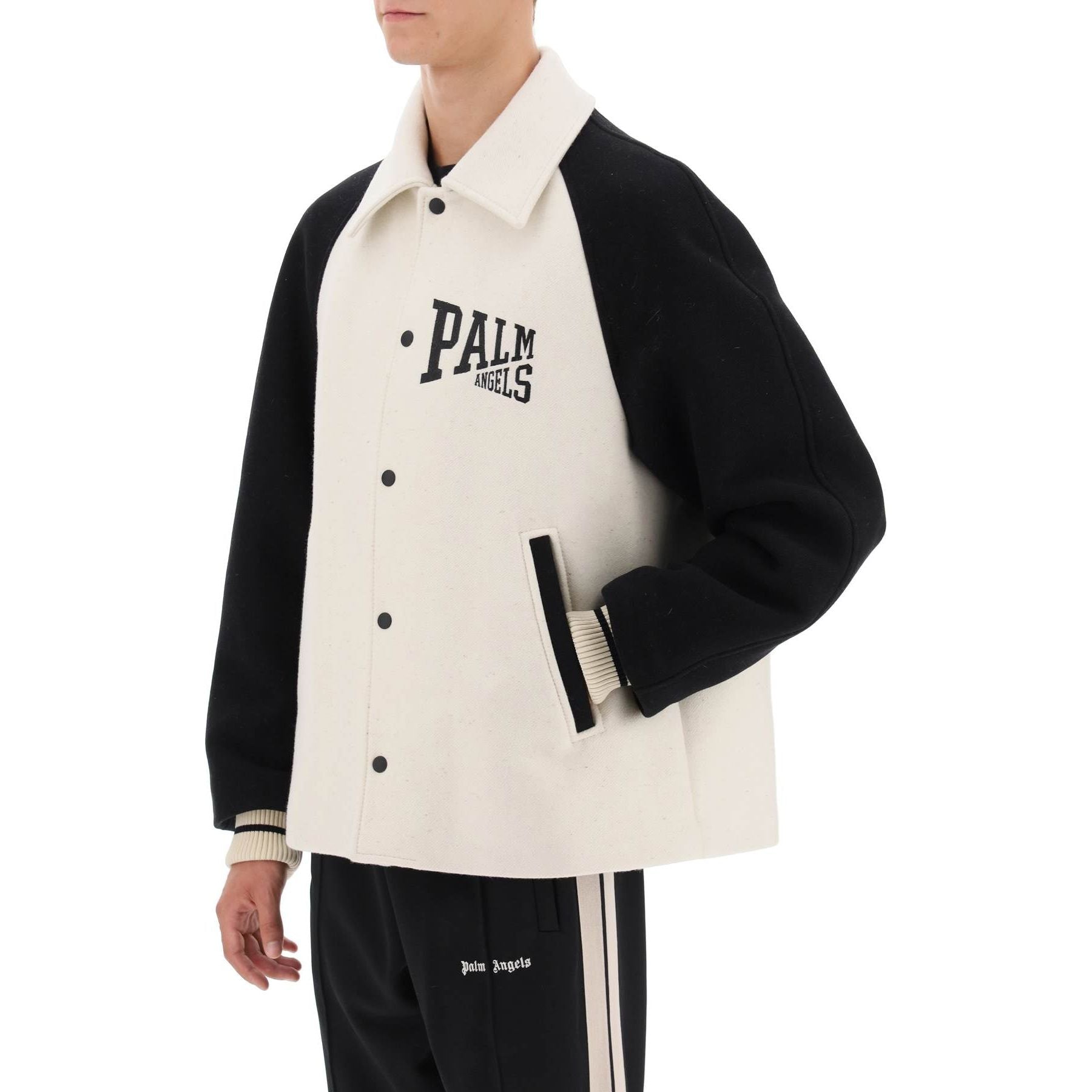 Wool Varsity Jacket With Embroidery