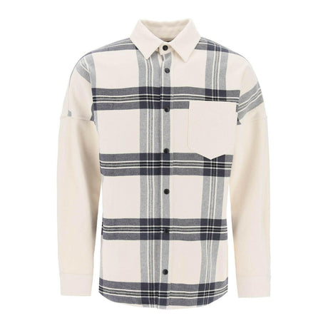 Back Logo Check Cotton Overshirt.