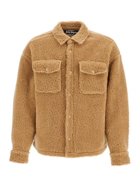 Teddy Bear Fleece Overshirt-Palm Angels-JOHN JULIA