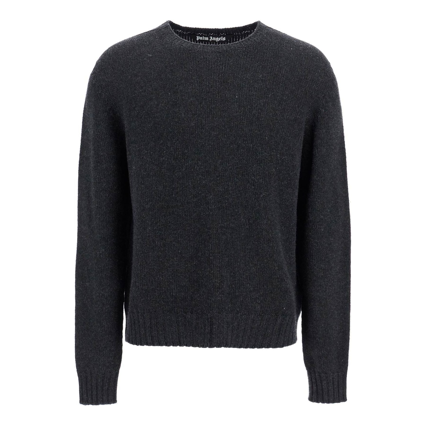 Merino Wool Curved Logo Sweater