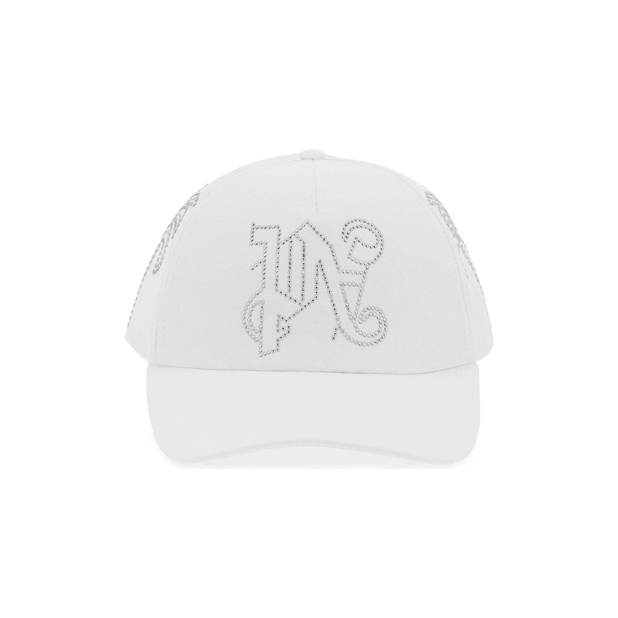 Silver Studded Monogram Cotton Cap