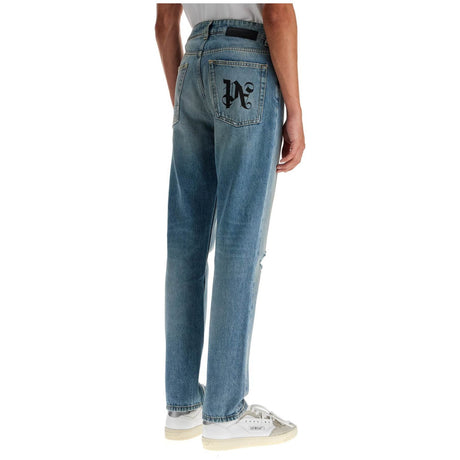 PALM ANGELS-Monogram Print Jeans -JOHN JULIA.