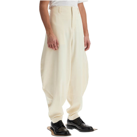 Stretch Wool Barrel Pants For Men/w