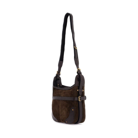 Small Sierra Suede Hobo Bag In Leather