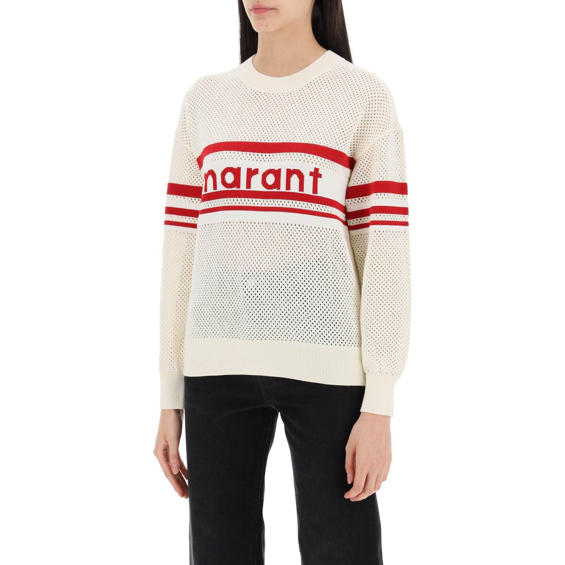 Arwen Logo Perforated Knit Pullover