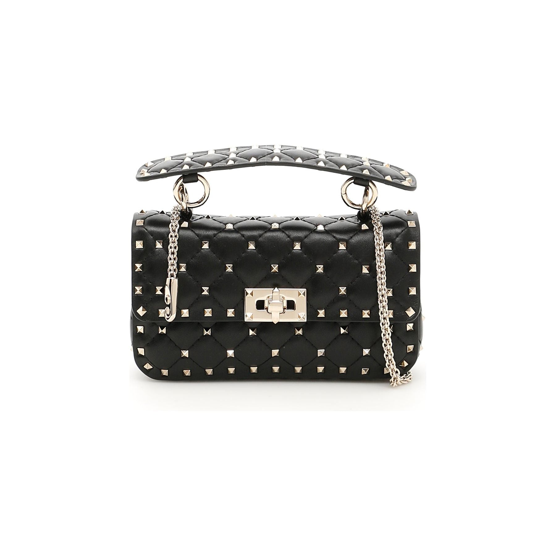 Small Rockstud Spike Quilted Nappa Leather Handbag