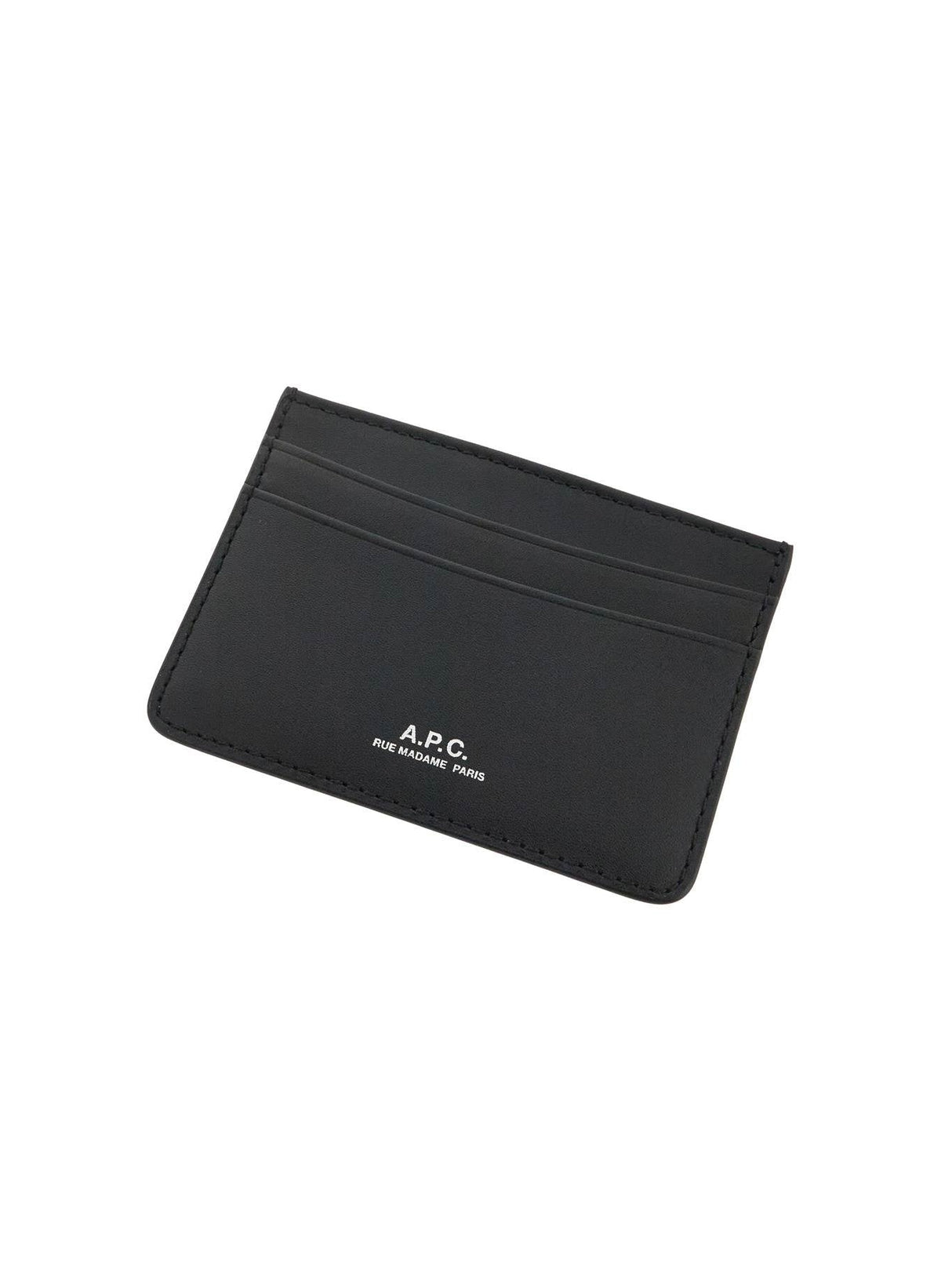 Andre Textured Leather Cardholder-A.P.C.-JOHN JULIA