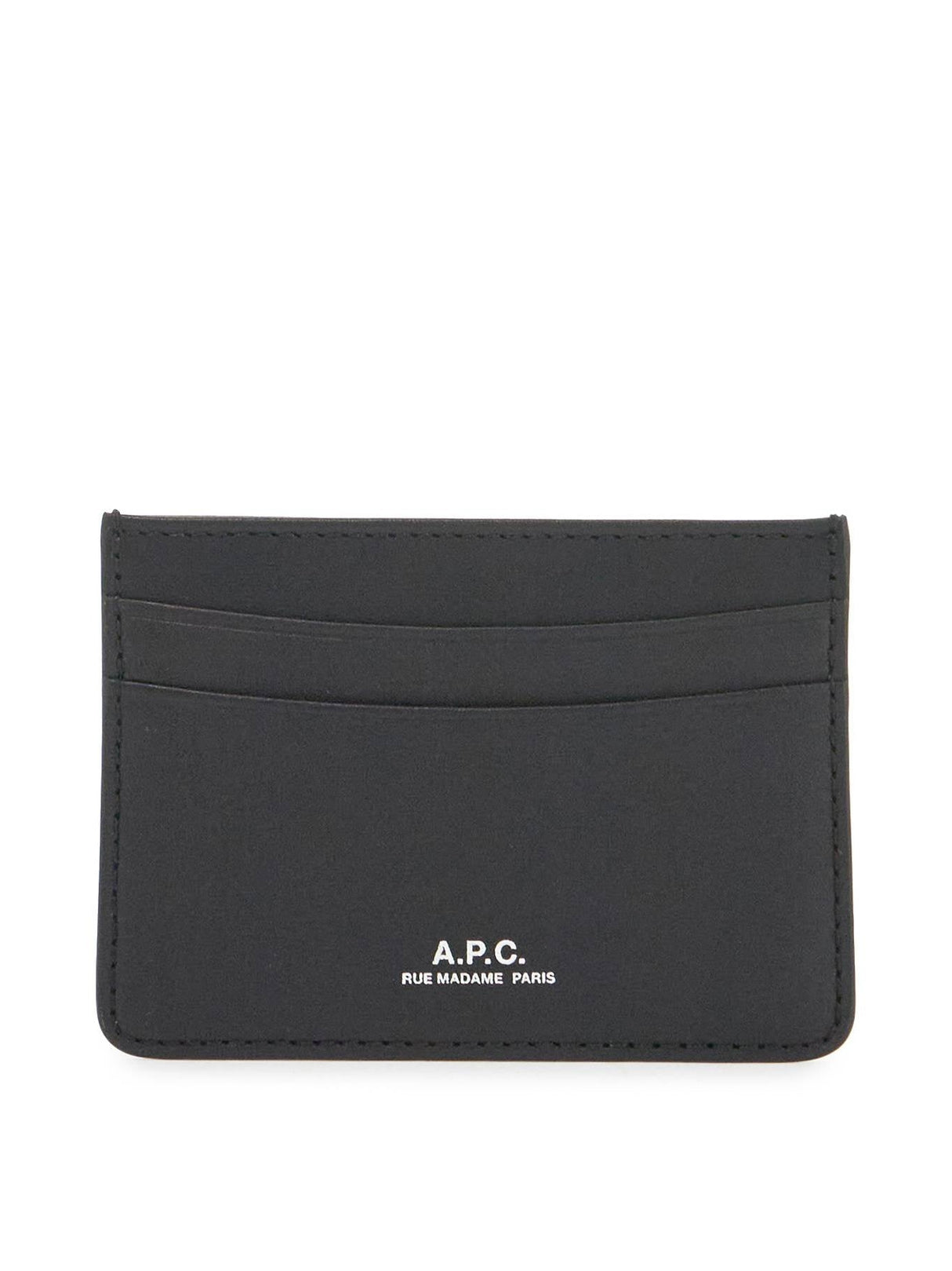 Andre Textured Leather Cardholder-A.P.C.-JOHN JULIA