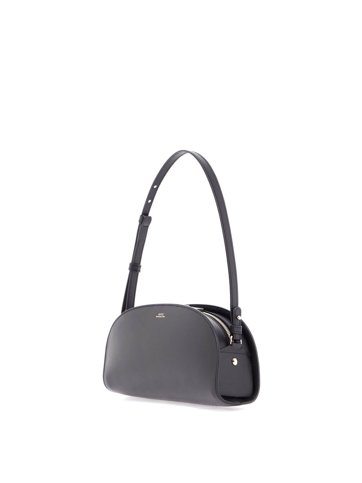 Demi-Lune Croc-Embossed Shoulder Bag-A.P.C.-JOHN JULIA