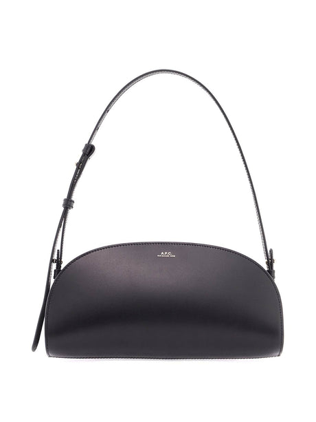 Demi-Lune Croc-Embossed Shoulder Bag-A.P.C.-JOHN JULIA