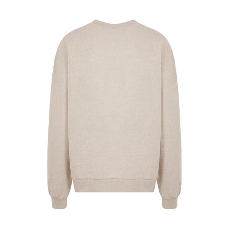 Pa Monogram Cotton and Linen Sweatshirt-PALM ANGELS-JOHN JULIA