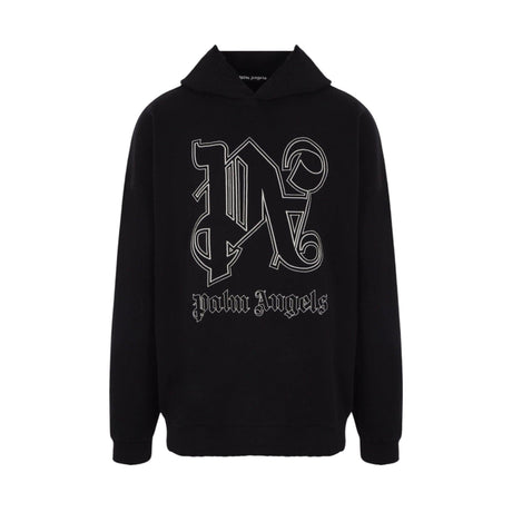 Pa Monogram Statement Jersey Hoodie-PALM ANGELS-JOHN JULIA