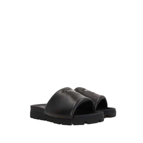 Padded Nappa Slide Sandals-PRADA-JOHN JULIA