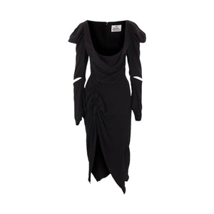 Panther Viscose Draped Dress-VIVIENNE WESTWOOD-JOHN JULIA