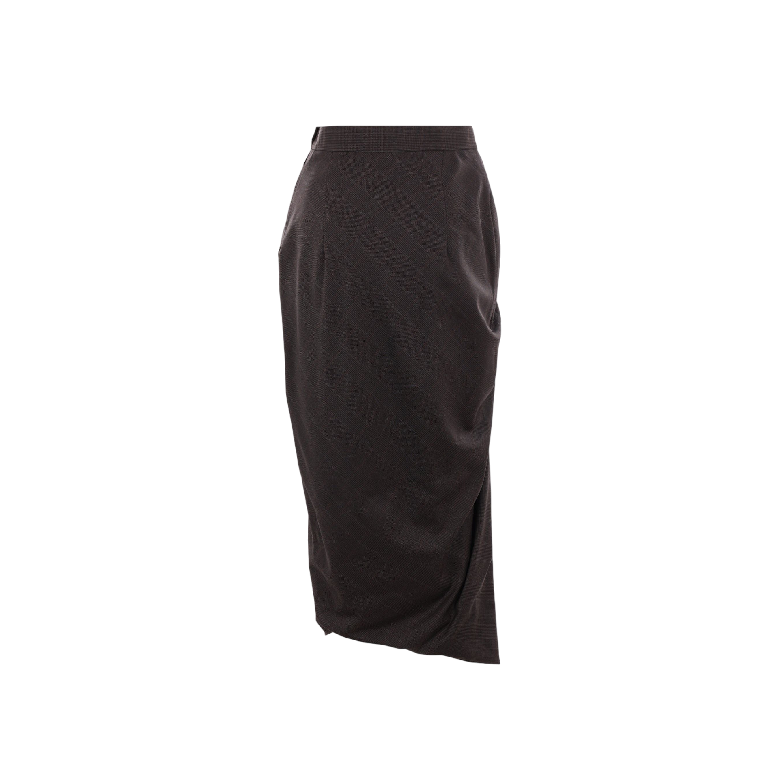 Panther Wool Draped Skirt-VIVIENNE WESTWOOD-JOHN JULIA