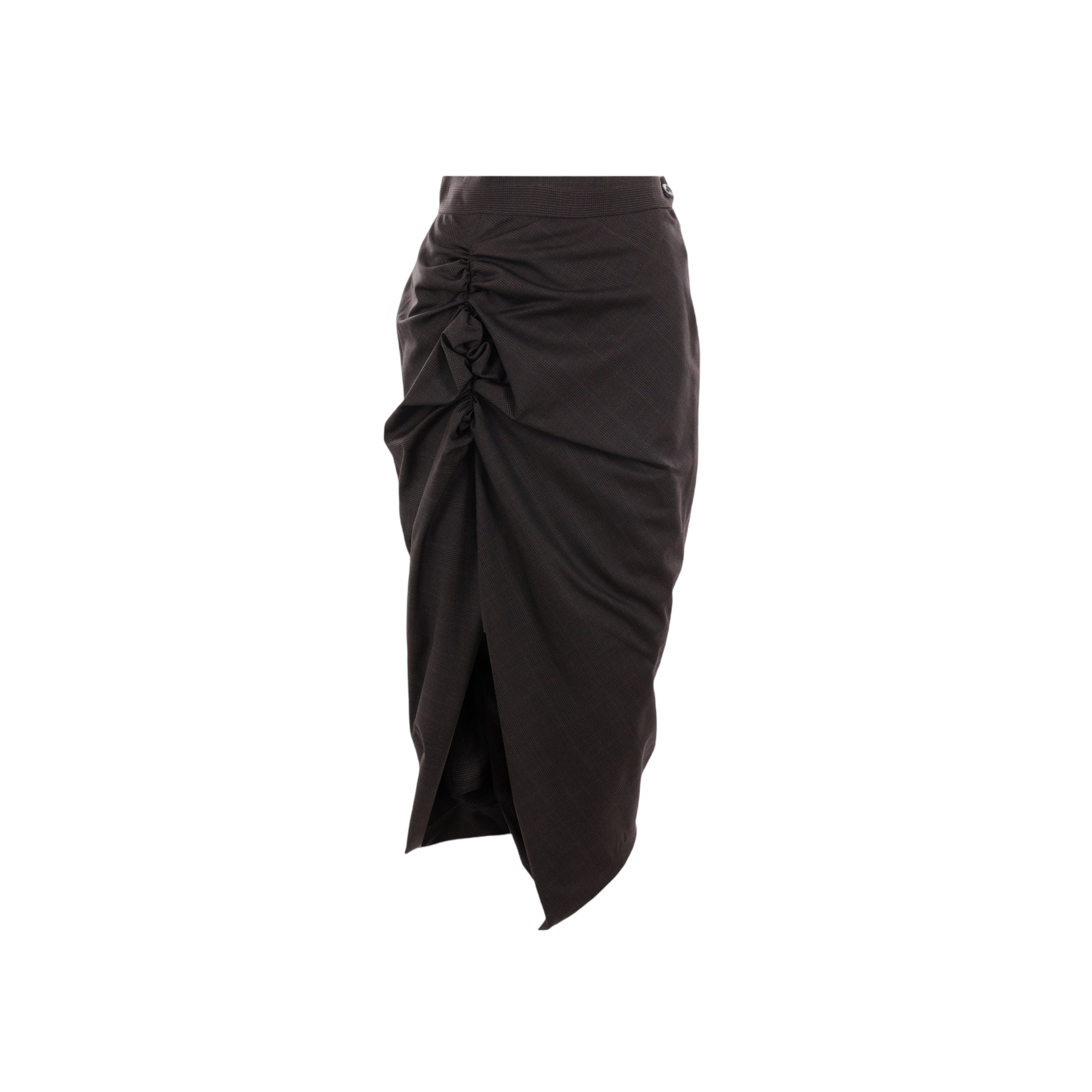 Panther Wool Draped Skirt-VIVIENNE WESTWOOD-JOHN JULIA