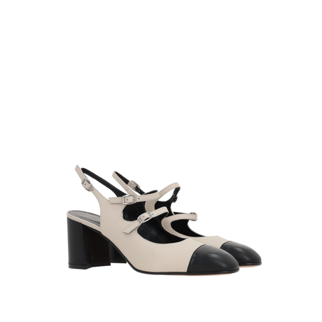 Papaya Bicolor Nappa Mary-Jane Slingbacks-CAREL-JOHN JULIA