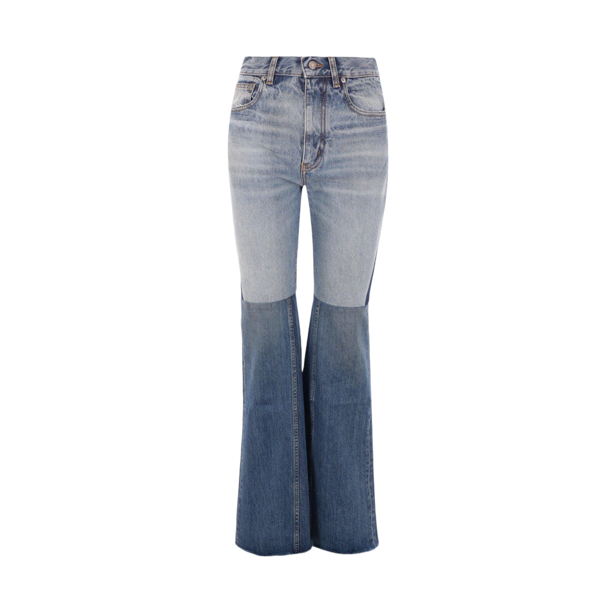 Patchwork Denim Flare Jeans-CHLOÉ-JOHN JULIA