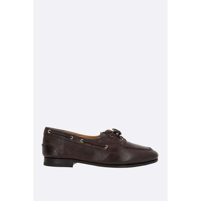 Pathy Laced Smooth Leather Loafers-BALLY-JOHN JULIA