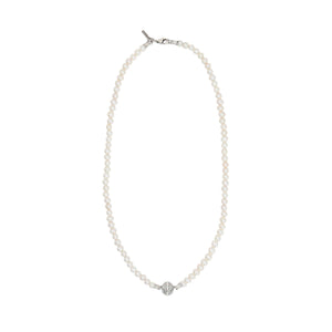 Pearl-embellished Sterling Silver Necklace-EMANUELE BICOCCHI-JOHN JULIA