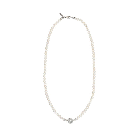 Pearl-embellished Sterling Silver Necklace-EMANUELE BICOCCHI-JOHN JULIA