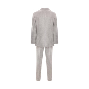 Pinstriped Alpaca and Wool Suit-BRUNELLO CUCINELLI-JOHN JULIA