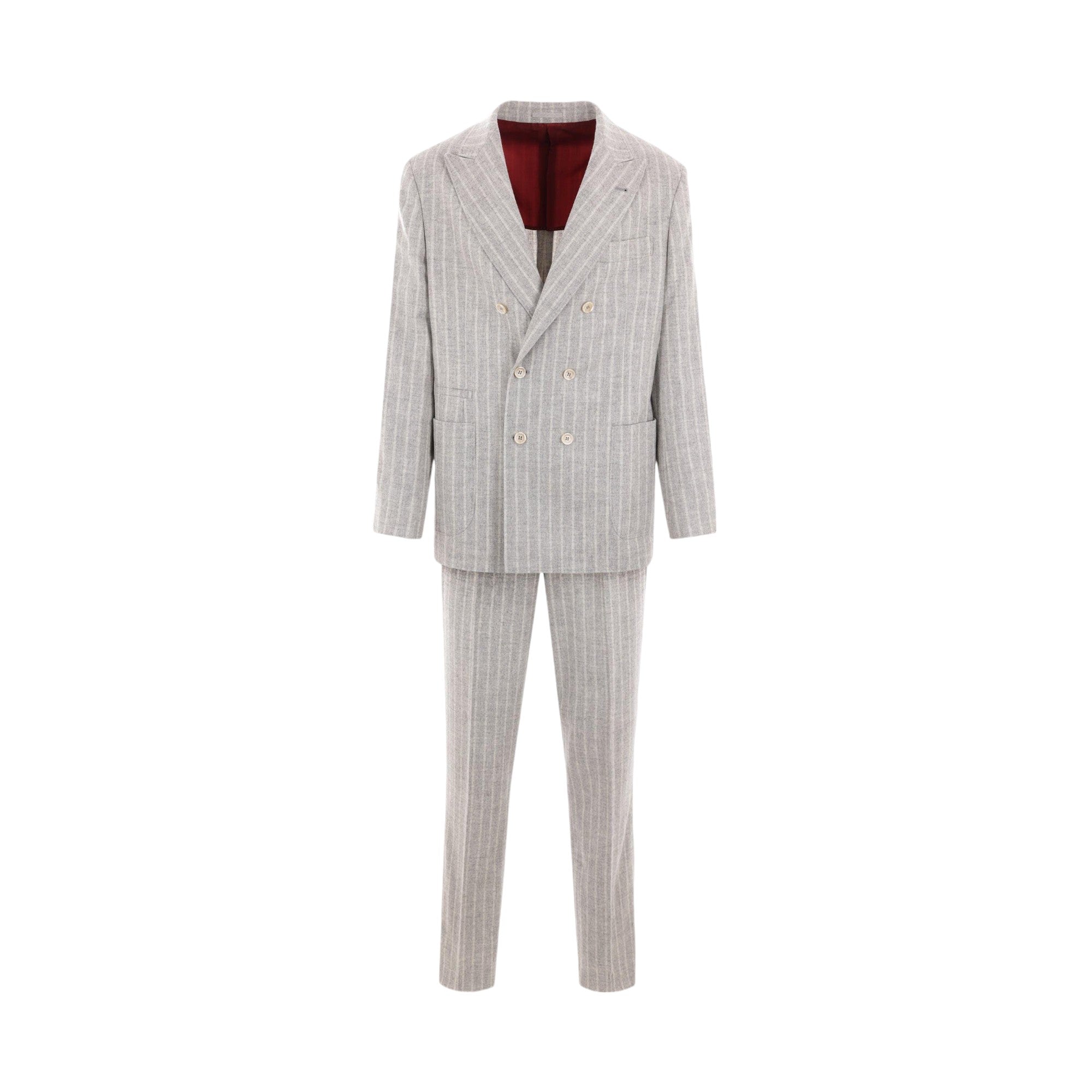 Pinstriped Alpaca and Wool Suit-BRUNELLO CUCINELLI-JOHN JULIA