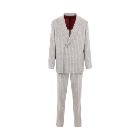 Pinstriped Alpaca and Wool Suit-BRUNELLO CUCINELLI-JOHN JULIA