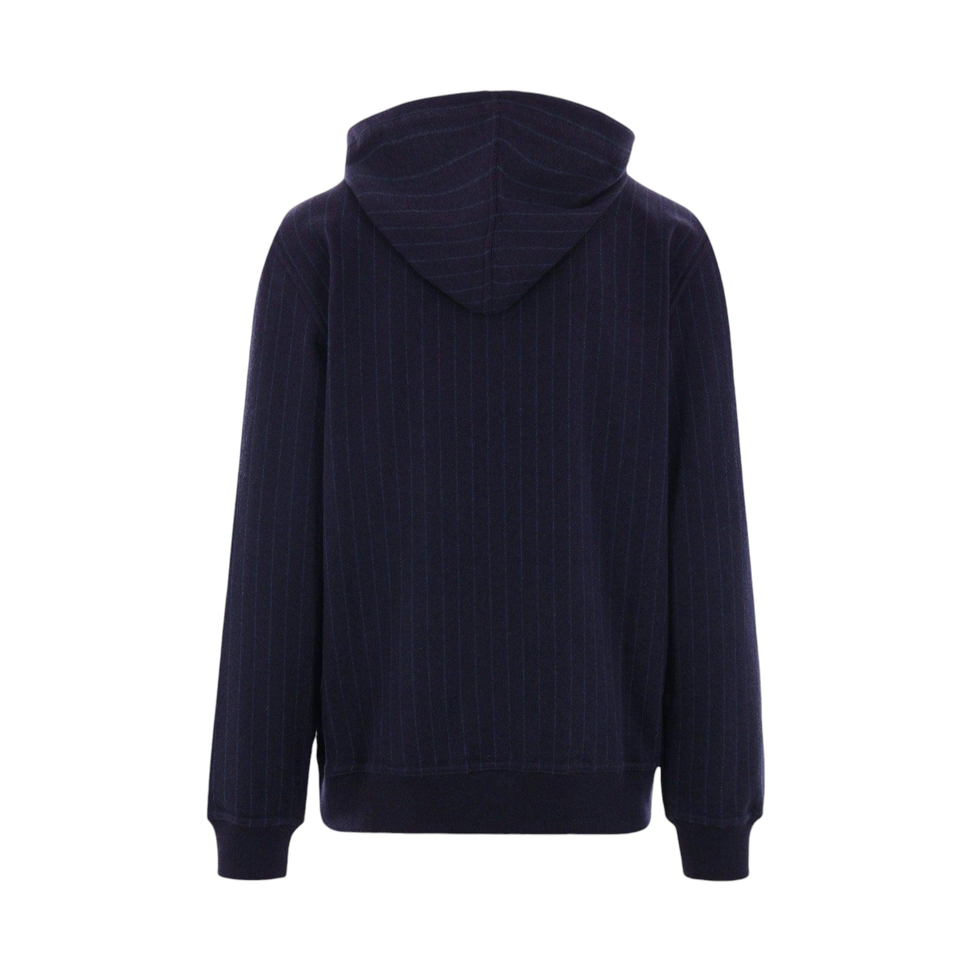 Pinstriped Jersey Full-zip Hoodie-BRUNELLO CUCINELLI-JOHN JULIA