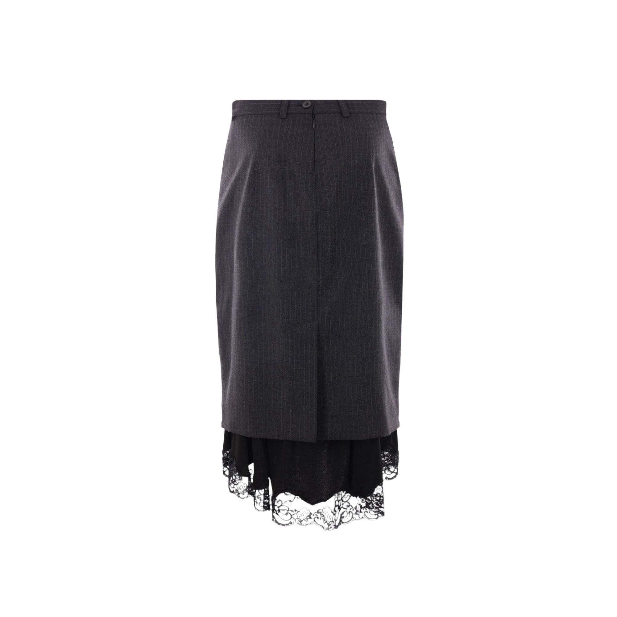 Pinstriped Wool Lingerie Skirt-BALENCIAGA-JOHN JULIA